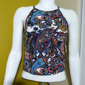 RAFI & RO • Neon Paisley Hi- Cut Tank / size (S)